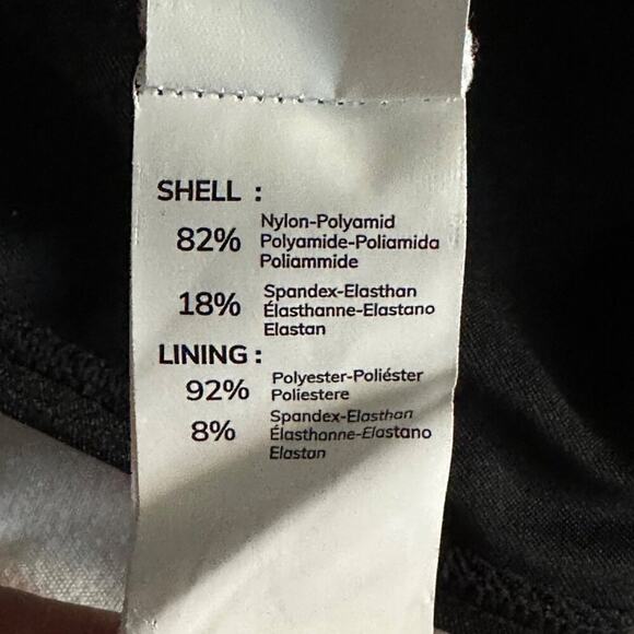 CUPSHE Womens 2PC Swimsuit M Black Scalloped V Neck Crisscross Tie Bikini - Picture 7 of 9